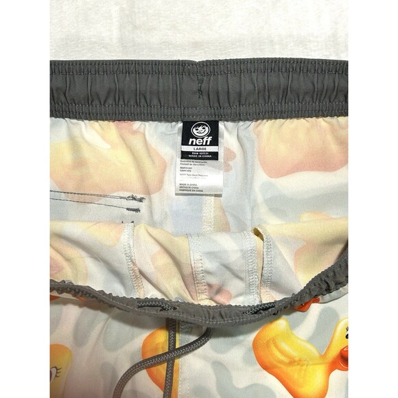 Neff Rubber Ducks Swim Trunks Board Shirts Size Large with Pocket New with Tags! - Picture 2 of 5